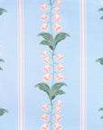 Newvalis Lily of the Valley, Indoor/Outdoor Fabric By The Yard 57", Baby Blue/Pink