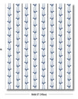 Newvalis Lily of the Valley, Indoor/Outdoor Fabric By The Yard 57", Azure/Navy Blue
