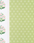 Charlivale Lily of the Valley, Indoor/Outdoor Fabric By The Yard 57", Sage Green/Pink