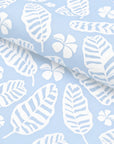 Corolla Palm Leaves, Indoor/Outdoor Fabric By The Yard 57", Baby Blue