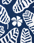 Corolla Palm Leaves, Indoor/Outdoor Fabric By The Yard 57", Navy Blue