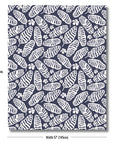 Corolla Palm Leaves, Indoor/Outdoor Fabric By The Yard 57", Navy Blue