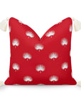 red throw pillow cover