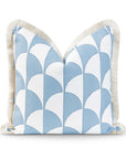 blue geometric pillow
