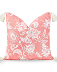 pink floral pillow cover