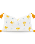 embroidered lumbar pillow cover