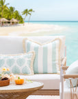 Lumbar outdoor pillow cover