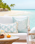 Lumbar outdoor pillow cover