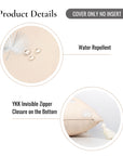 Weather-resistant outdoor pillow cover