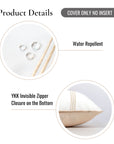 Weather-resistant lumbar pillow cover