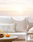 Lumbar outdoor pillow cover