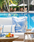 Coastal outdoor pillow cover