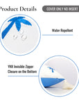 Cornflower blue outdoor pillow cover