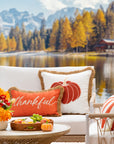 thankful outdoor pillow cover