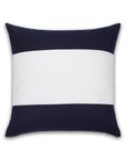 Coastal Outdoor Performance Pillow Cover, Color Block, Dark Navy Blue, 20"x20"