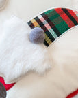 Hofdeco Premium Holiday Lumbar Pillow Cover, Christmas Gnomes, Red, 12"x20"