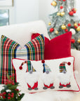 Hofdeco Premium Holiday Lumbar Pillow Cover, Christmas Gnomes, Red, 12"x20"