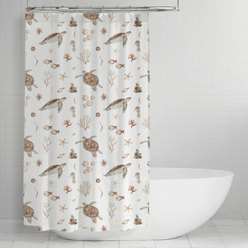 sea turtle shower curtain