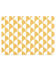 Coastal Vegan Leather Placemat, Scallop Stone, Yellow, 14"x19"