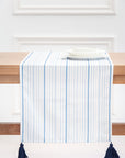 light blue table runner