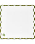Coastal Napkin, Embroidered Endless Knot, Green, 20"x20"