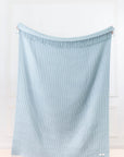 Baby blue throw blanket