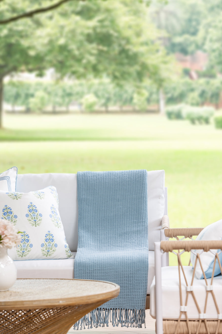Coastal blue throw blanket best sale