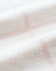 Viora Plaid, Light Pink Throw Blanket, Woven Plaid with Tassels, 50"x70"