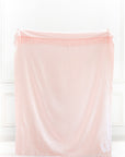 Vayla, Pink Throw Blanket, Woven Herringbone with Tassels, 50"x70"
