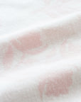 Niceane Flowers, Light Pink Throw Blanket, Woven Flowers with Piping, 50"x70"