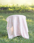 Niceane Flowers, Light Pink Throw Blanket, Woven Flowers with Piping, 50"x70"