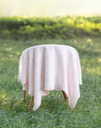 Avinelle Dahlia, Pink Throw Blanket, Woven Dahlia with Scalloped Border, 50"x70"