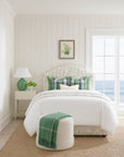 Chatham Windowpane, Merino Wool Cozy Throw Blanket, Sage Green, 50"x70"
