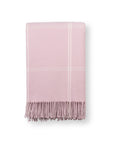 Chatham Windowpane, Merino Wool Pastel Throw Blanket, Vintage Pink, 50"x70"