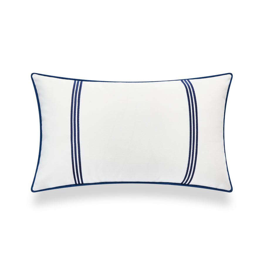 striped lumbar pillow