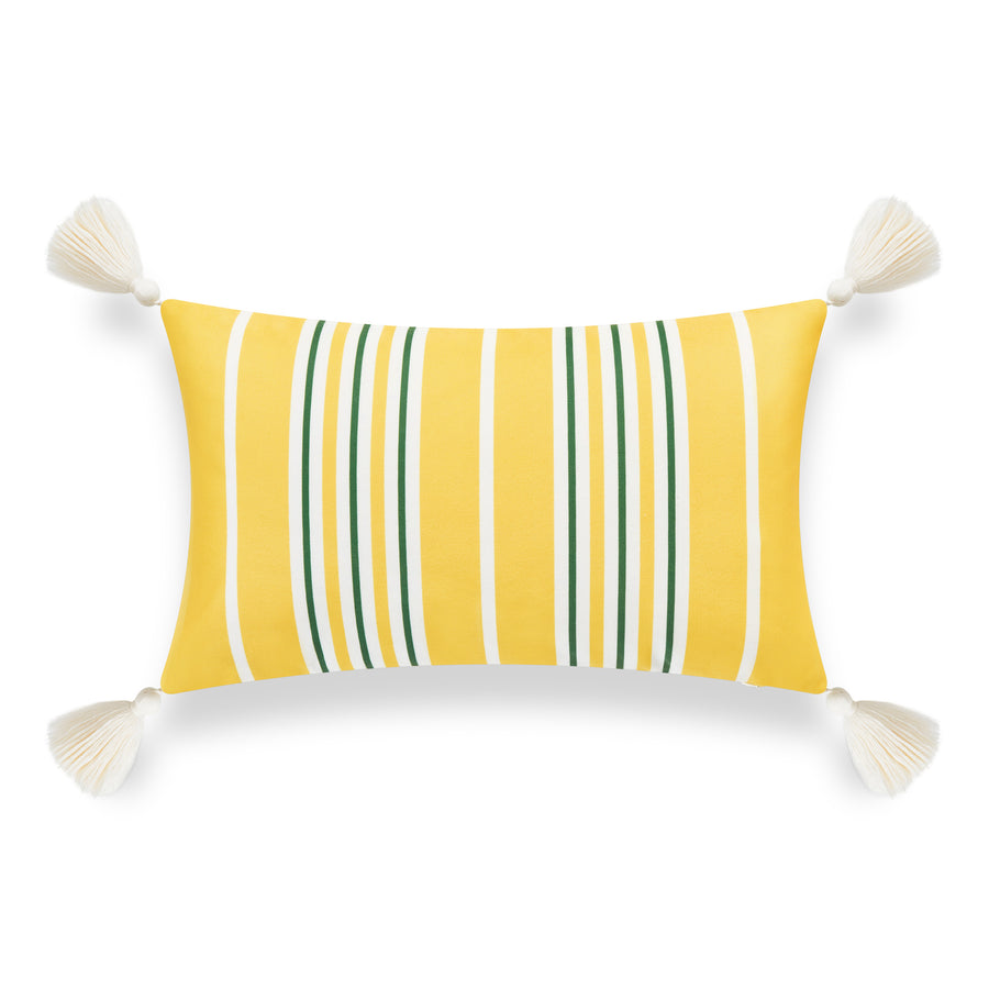 striped lumbar pillow