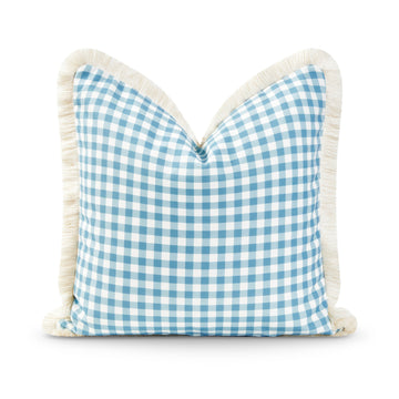 gingham pillow cover