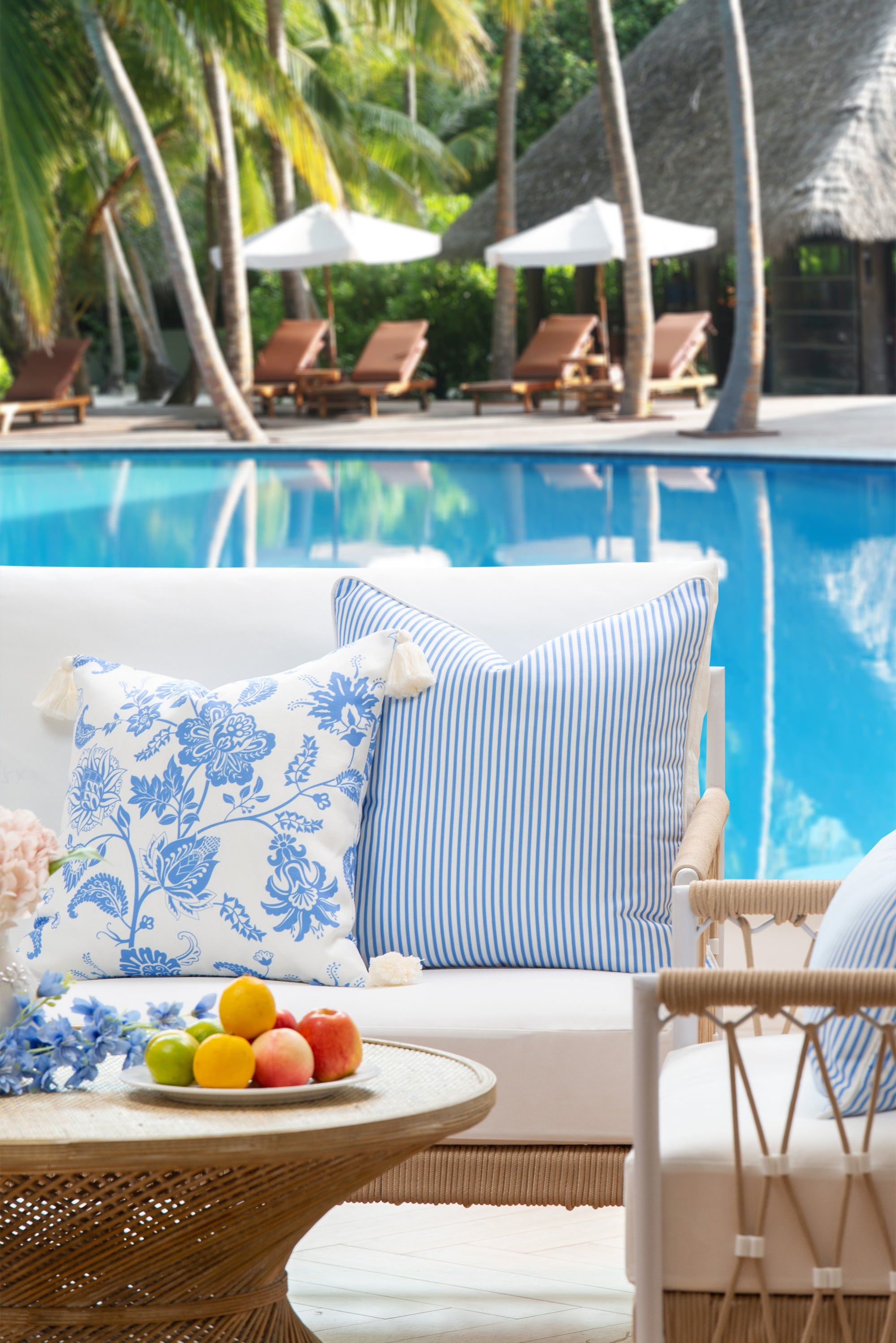 Coastal Indoor Outdoor Striped Pillow...