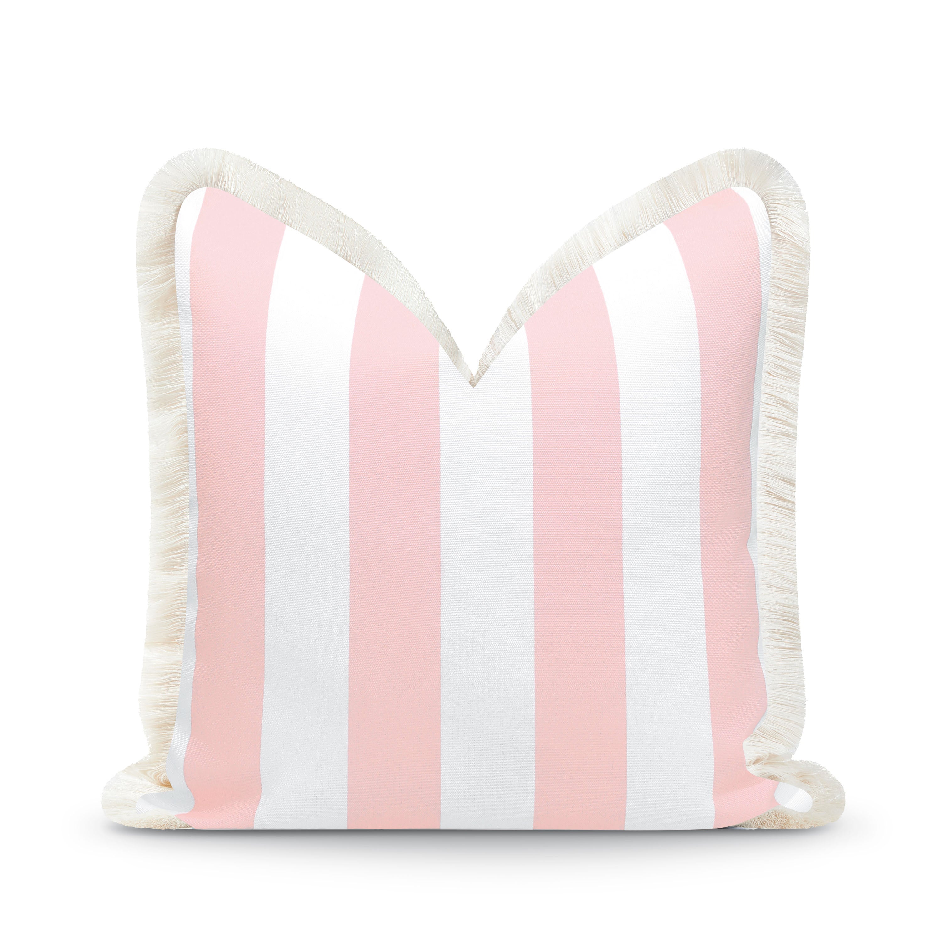 Hofdeco Lendenkissenbezug Coastal Style – 30,5x50,8cm, Wasserabweisend, Babyblau/Blush Pink, Für Innen & Außen
