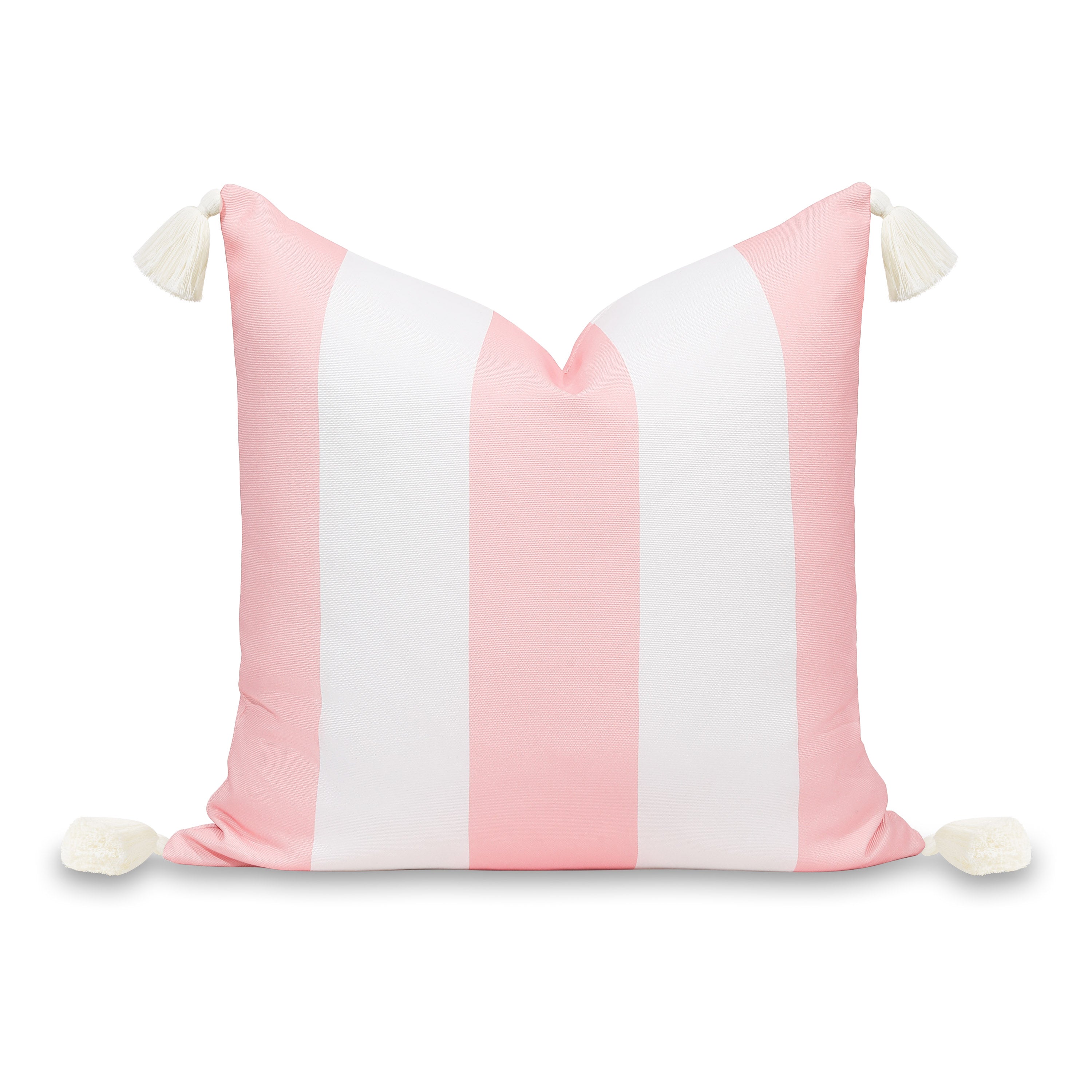 Coastal Indoor Outdoor Throw Pillow Cover, Wide Stripes with