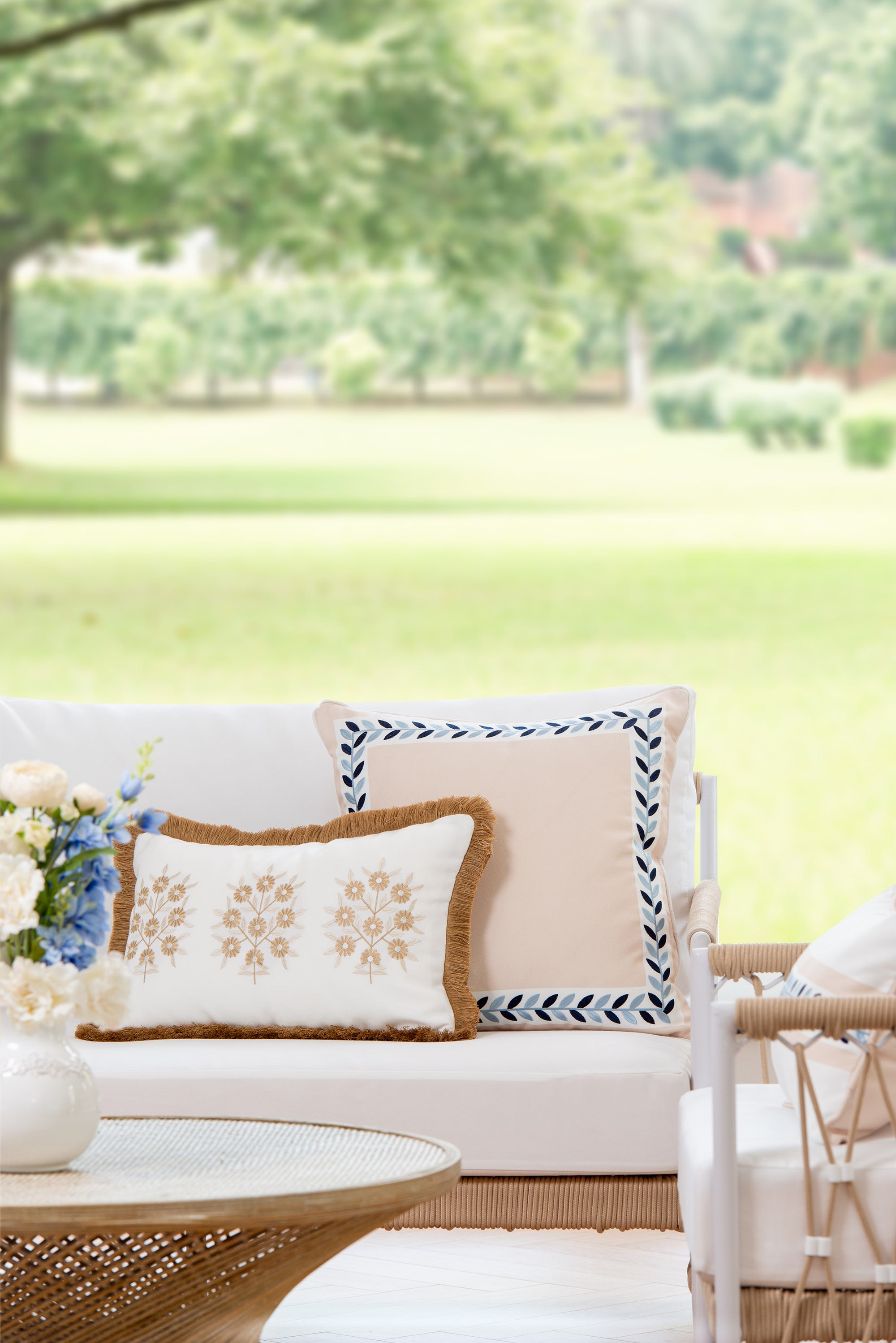 Embroidered Pillow Cover