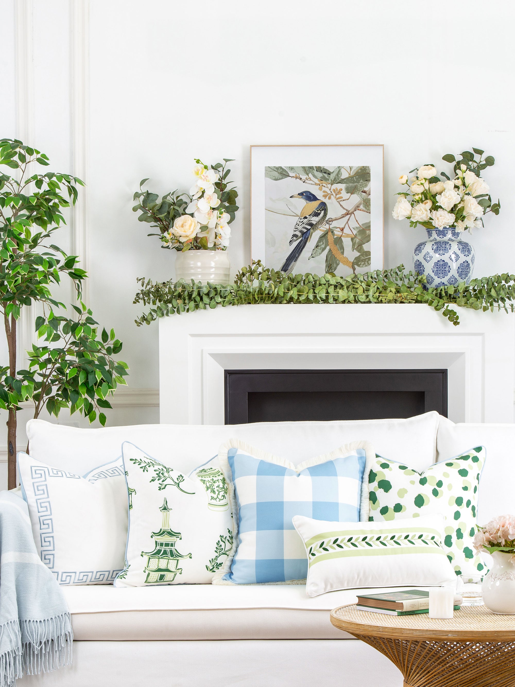 Green Lumbar Pillow Cover