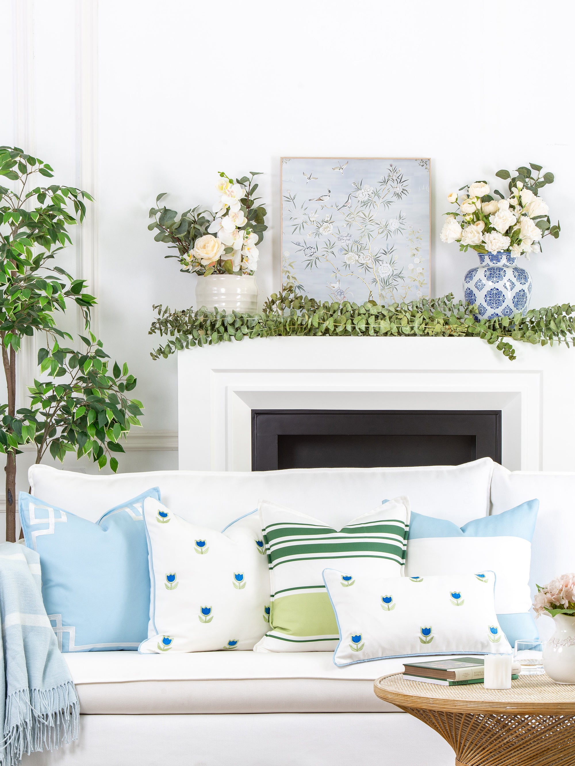 Embroidered Pillow Cover