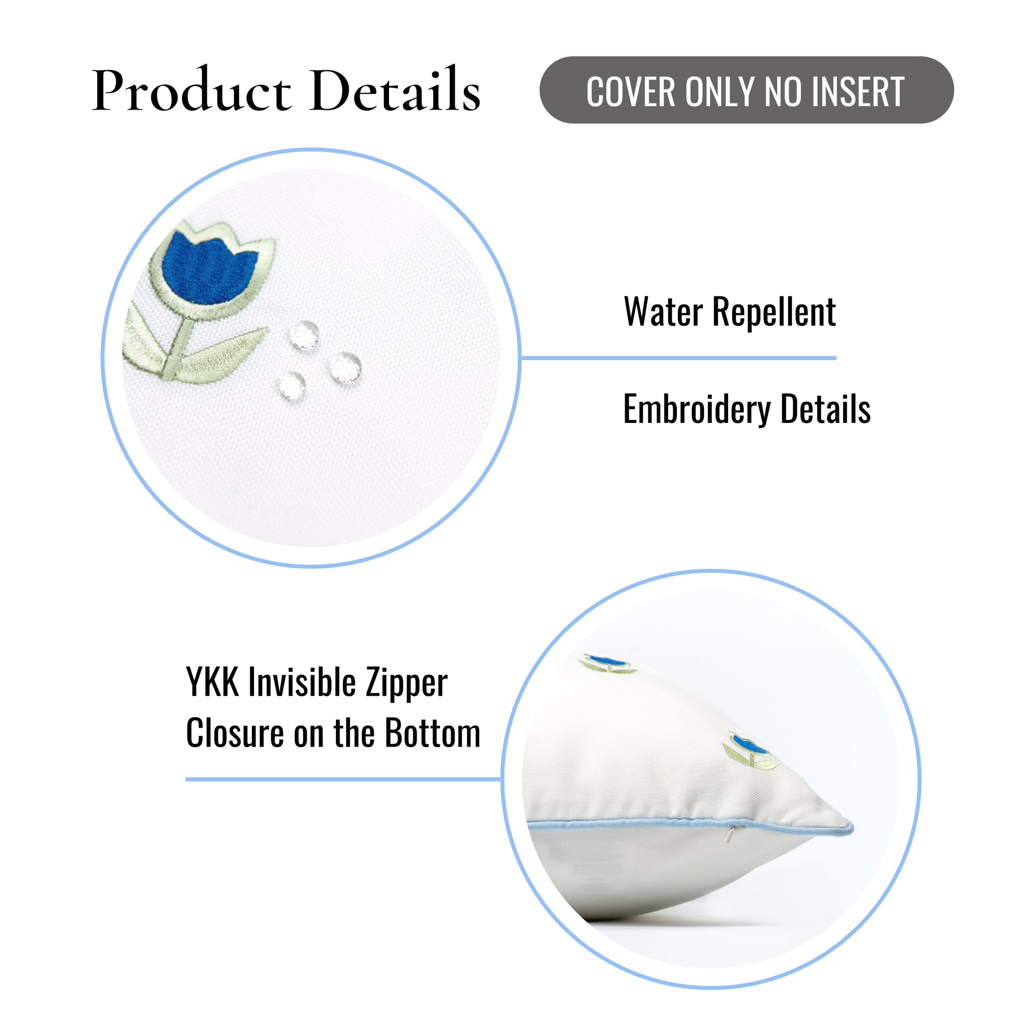Baby Blue Pillow Cover