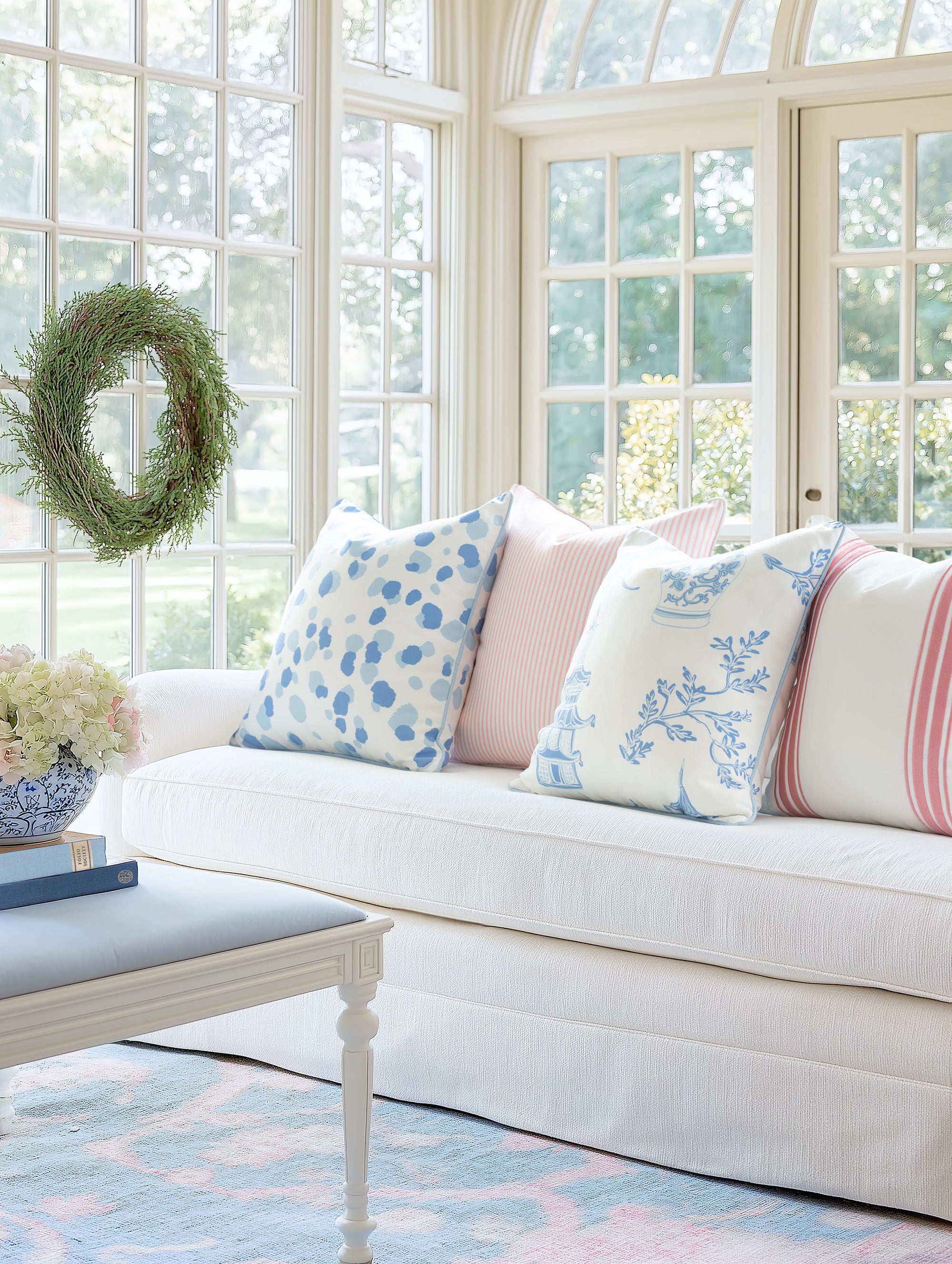 Baby Blue Throw Pillow Cover