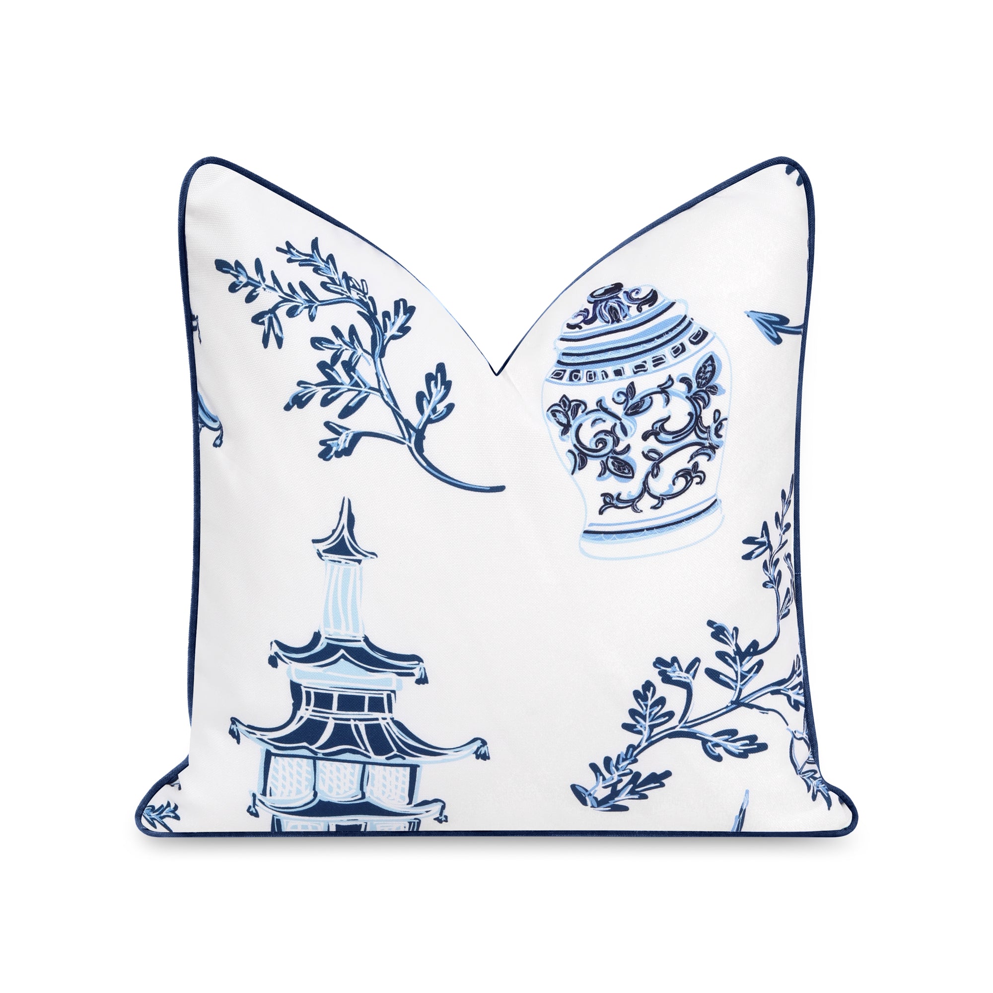 Chinoiserie Throw Pillow Cover