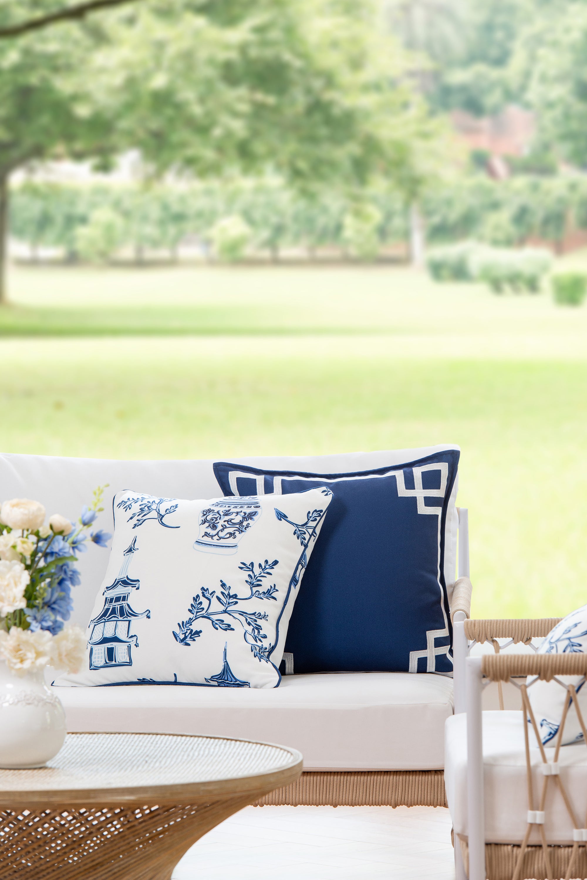 Navy Blue Throw Pillow Cover