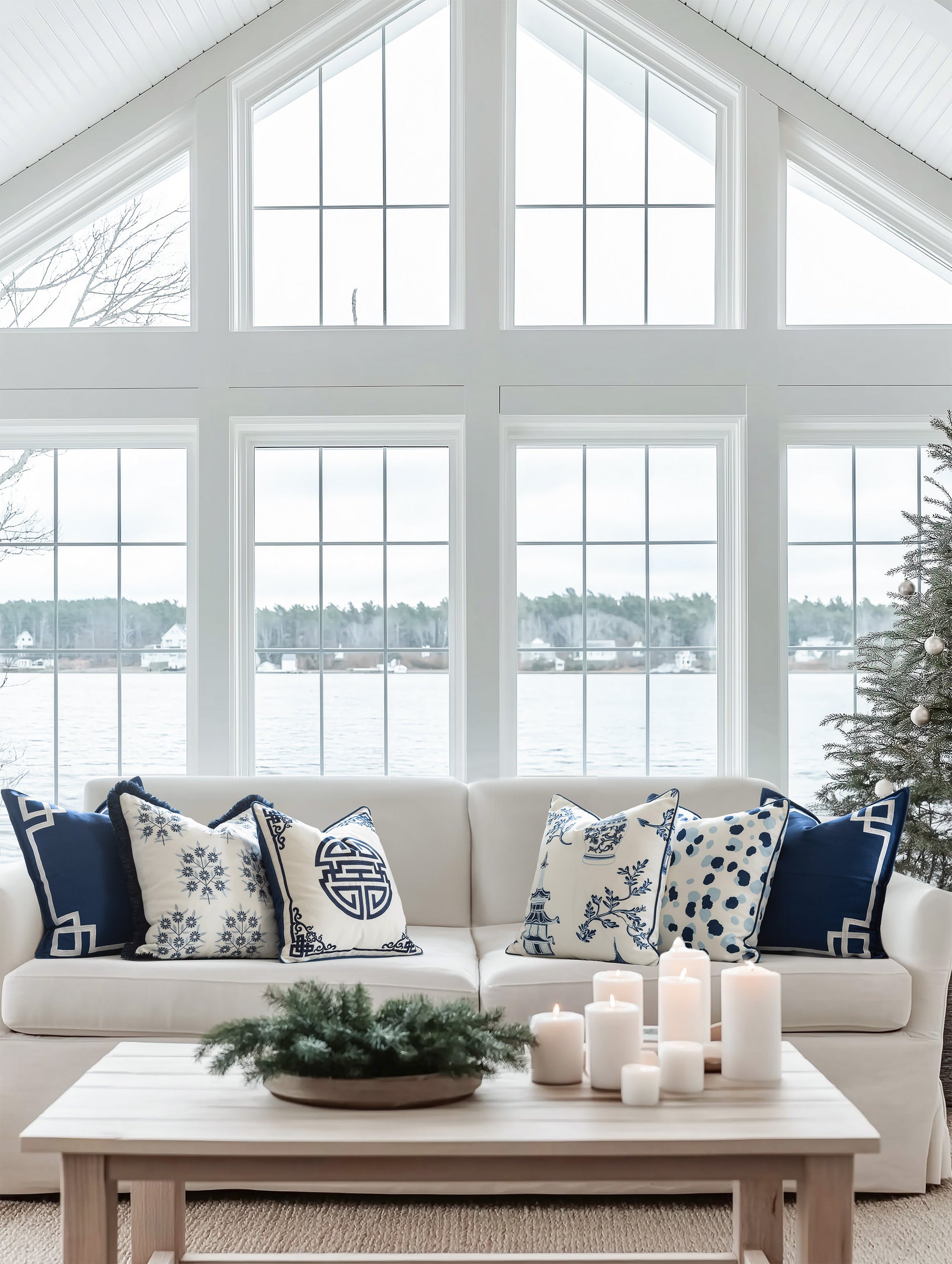 Coastal Outdoor Pillow Cover