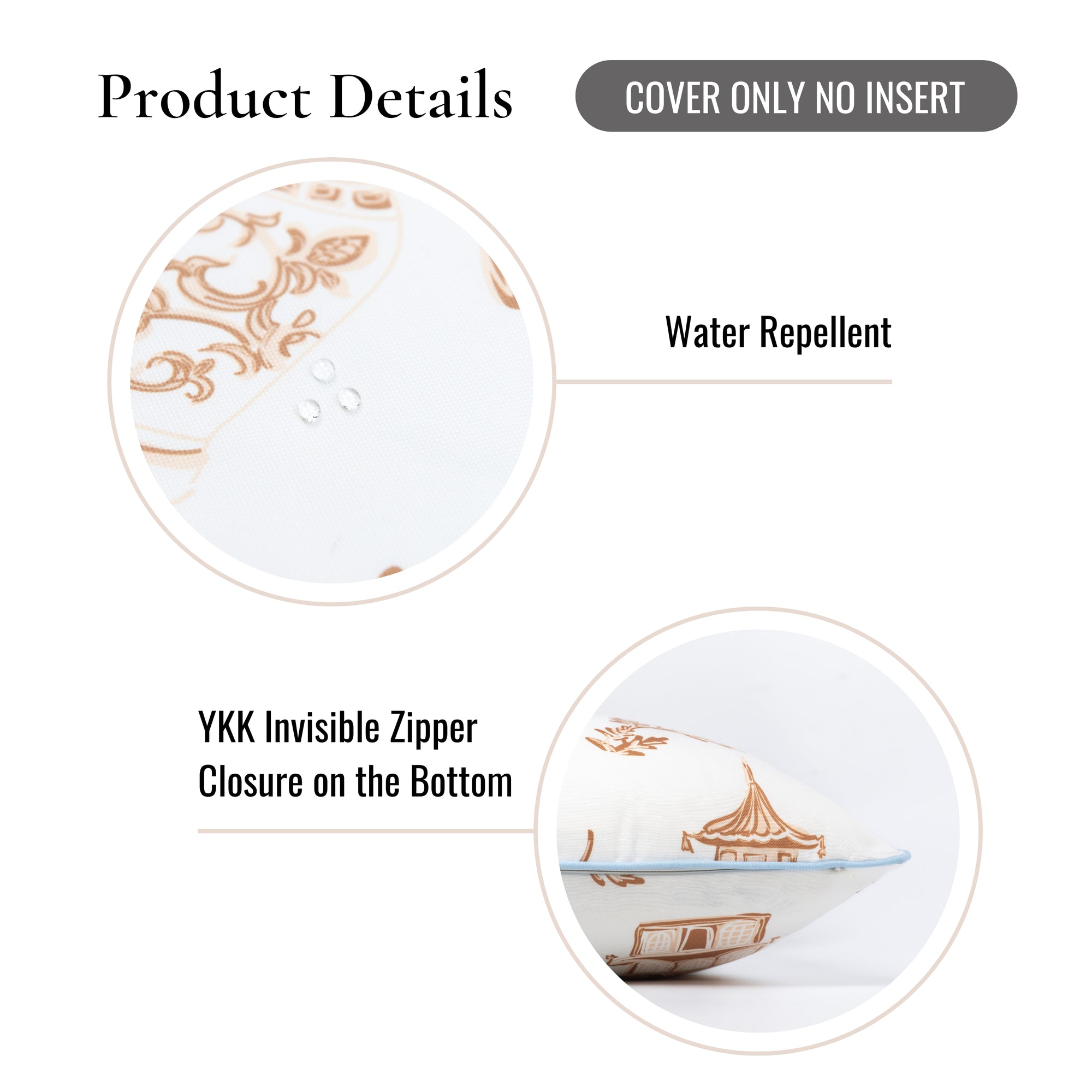 Tan Throw Pillow Cover