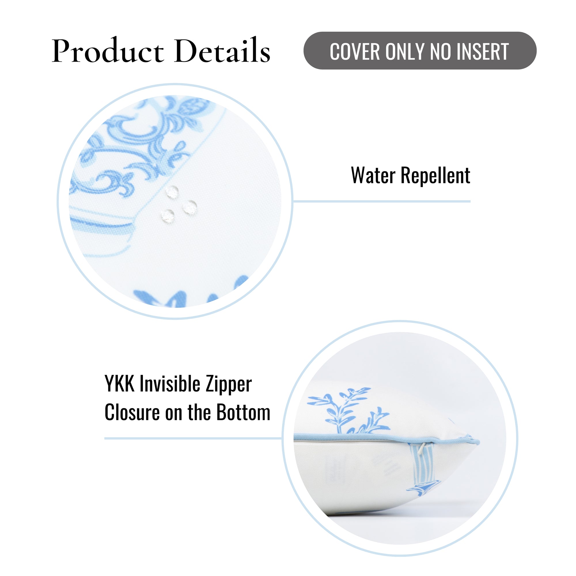 Baby Blue Pillow Cover